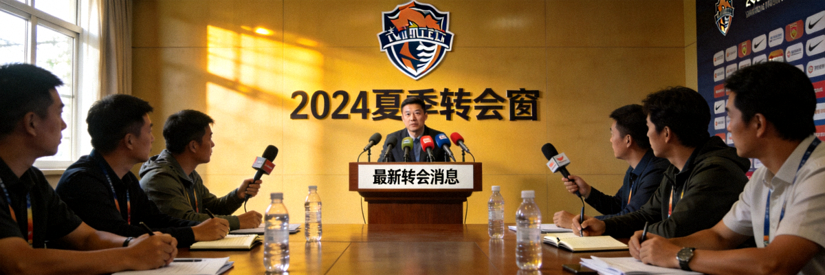 足球新闻发布厅，记者们正在报道最新转会消息